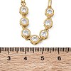 304 Stainless Steel Micro Pave Cubic Zirconia Paperclip Chains Necklaces for Women SA-CBA4051-12G-3