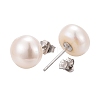 Valentine Presents for Her 925 Sterling Silver Ball Stud Earrings EJEW-D029-9mm-2-3