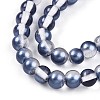 Baking Paint Transparent Glass Beads Strands DGLA-N011-6mm-08-3