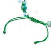 Flower Natural Hemimorphite Braided Bracelets for Women BJEW-TA00625-02-4