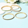 304 Stainless Steel Enamel Hinged Bangles BJEW-D408-35G-4