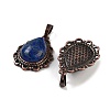 Dyed Natural Lapis Lazuli Teardrop Pendants G-K363-01R-04-2