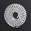 Hip-hop Street Style Titanium Steel Rhinestone Cup Chains Necklace for Men and Women FN4235-1-1