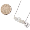 Natural White Moonstone Chip & Constellation Pendant Necklaces NJEW-JN05084-04-3