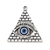 Tibetan Style Alloy Egyptian Pyramid Eye Pendants PALLOY-K021-04AS-1