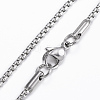 304 Stainless Steel Box Chain Necklaces NJEW-L450-05P-1