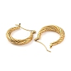 Ion Plating(IP) 304 Stainless Steel Twist Rope Hoop Earrings for Women EJEW-A104-07G-2