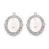 Non-Tarnish 304 Stainless Steel Pendant Cabochon Settings X-STAS-N114-02P-1