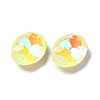 Mocha Fluorescent Style Glass Rhinestone Cabochons X-GGLA-M005-01A-226MK-3