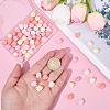 80Pcs 4 Colors Synthetic Coral Beads FIND-SP0005-83-3