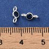 925 Sterling Silver Pave Cubic Zirconia Connector Charms STER-Z007-01P-03-3