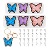 2Pcs 2 Styles DIY Butterfly Quicksand Silicone Molds DIY-TA0009-80-1
