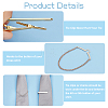 Brass Tie Clip AJEW-FG0003-09-3