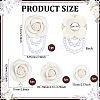 4Pcs 4 Styles Felt & Alloy Lapel Pins for Clothes JEWB-PH0001-64-2