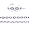 Tarnish Resistant 304 Stainless Steel Cable Chains CHS-P007-27P-03-3