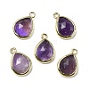 Natural Gemstone Faceted Pendants G-U019-05G-2