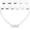 12Pcs 12 Styles Natural Mixed Stone Chip Pendant Necklace Sets NJEW-JN05097-1