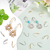 80Pcs 2 Colors 304 Stainless Steel Earring Hooks STAS-SC0009-24-4