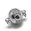 Anti-Tarnish Rhodium Plated 925 Sterling Silver Box Clasps STER-L057-008B-2