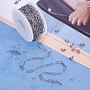 304 Stainless Steel Paperclip Chains Bracelet Necklace DIY Making Kit DIY-TA0009-67-5