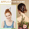 2Pcs 2 Colors Alloy & Glass Hair Sticks OHAR-CA00001-7
