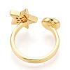 Star Brass Micro Pave Cubic Zirconia Cup Peg Ring Settings KK-N274-06G-3