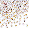 500Pcs Plating Acrylic Beads PACR-TADJ0001-01G-1