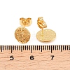 Religion Brass Stud Earrings EJEW-F405-23G-4