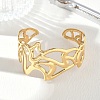 304 Stainless Steel Cuff Bangles for Women SA-CBAEBCF-01G-A-1