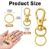 DIY Alloy Swivel Lobster Claw Clasps & Iron Split Key Rings Keychain Finding Kits DIY-YW0010-44AB-3