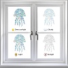 16Pcs 4 Styles Waterproof Plastic Colored Laser Stained Window Film Static Stickers DIY-WH0314-143-4