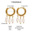 Fashionable 304 Stainless Steel Rice Chandelier Earrings HF3347-1-3