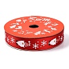 5 Yards Christmas Polyester Printed Ribbon OCOR-A008-01B-1