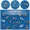 Unicraftale 32Pcs 4 Colors 304 Surgical Stainless Steel Clip-on Earring Findings FIND-UN0001-33-4