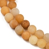 Frosted Round Natural Yellow Aventurine Bead Strands G-J338-06-8mm-4