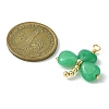 Saint Patrick's Day Natural Malaysia Jade Dyed Shamrock Pendants X-PALLOY-JF02235-01-3