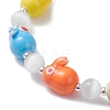 Handmade Porcelain & Glass Beaded Stretch Bracelets for Women BJEW-TA00690-4