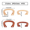 4Pcs 2 Colors Oakwood Bag Handles FIND-WR0001-56A-2