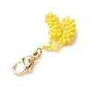 Glass Seed Beaded Banana Pendant Decoration HJEW-MZ00144-4