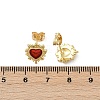 Brass Enamel Stud Earrings for Women EJEW-A126-05C-G-3