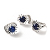 Natural Lapis Lazuli Sun & Moon Open Cuff Rings RJEW-K241-01P-01-1