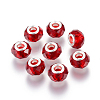 100Pcs Transparent Handmade Glass European Beads OPDL-TA0001-03-1