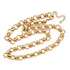 8MM 304 Stainless Steel Textured Ring Link Chain Necklaces NJEW-Z105-04G-01-4