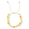 Bohemian Style Glass Seed Beads & Imitation Pearl Braided Bead Bracelets XW4926-4-1