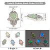   50Pcs 5 Colors Synthetic Luminous Stone Pendants PALLOY-PH0001-97-5