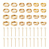 Spritewelry 48Pcs 6 Style Brass Bead Frame KK-SW0001-06-13