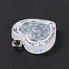 Transparent Resin Pendants RESI-C029-01D-4