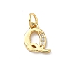 Brass Micro Pave Cubic Zirconia Charms KK-I382-03G-Q-1