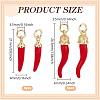 8Pcs 2 Styles Brass Enamel Pendants KK-PH0012-72-2