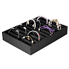 20-Slot Wood Bracelet Bangle Display Trays AJEW-WH0816-546B-1